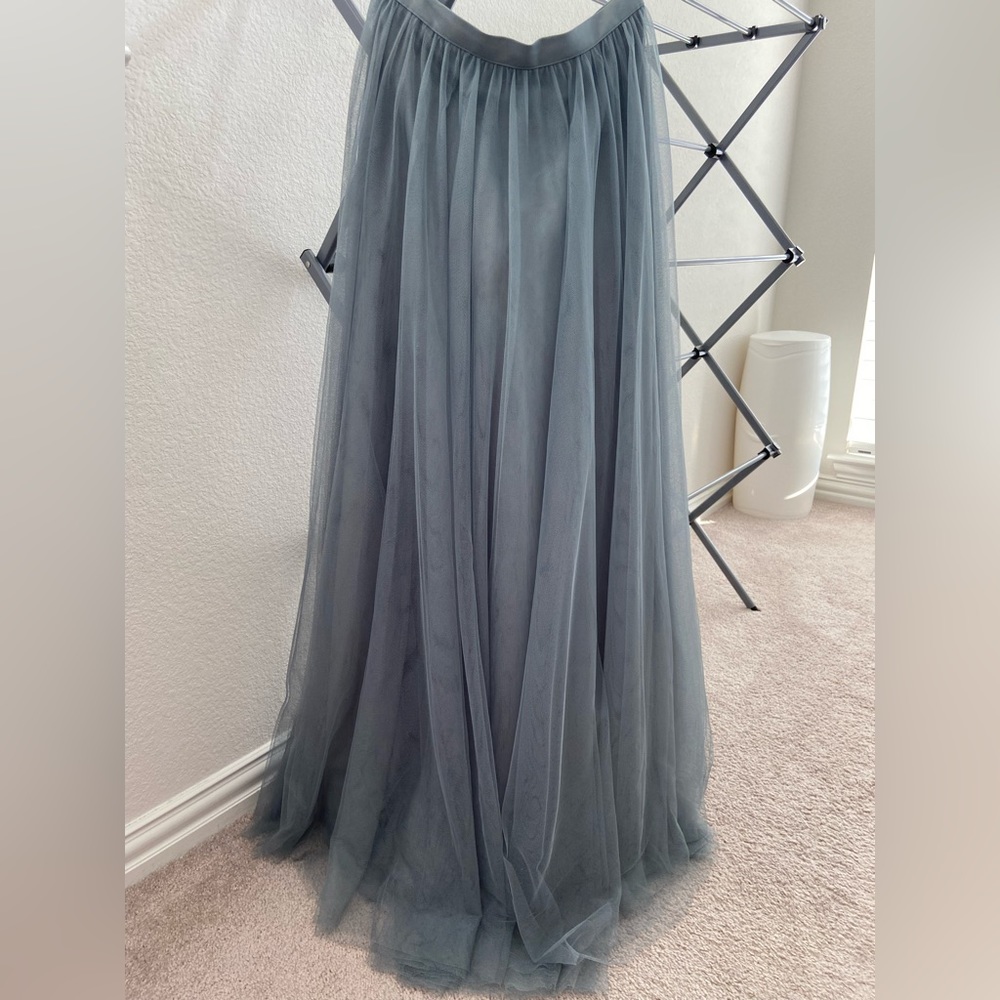 Revelry Tulle Skirt blue gray
